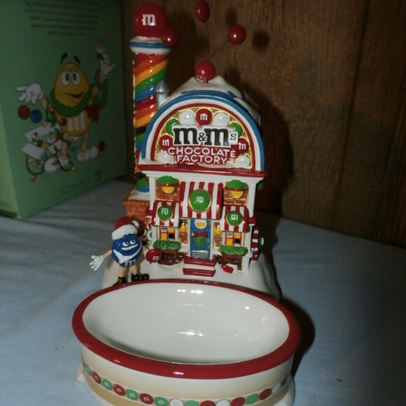 VTG Dept 56 M&M's Chocolate Candy Factory Lighted House w/Dish **New w/ Box - Picture 6 of 15